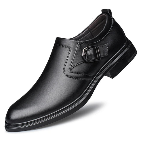 Men's Casual Leather Shoes Comfortable Slip-On Design for Business and Everyday Wear